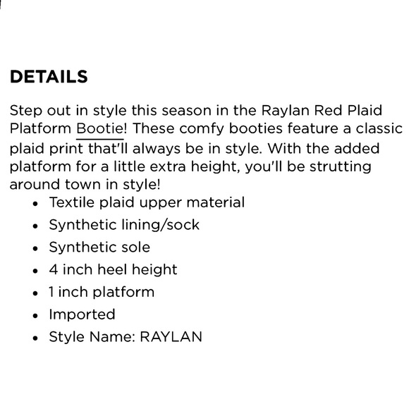 Betsy Johnson RAYLAN Plaid Platform Bootie Size 9 - Picture 13 of 15